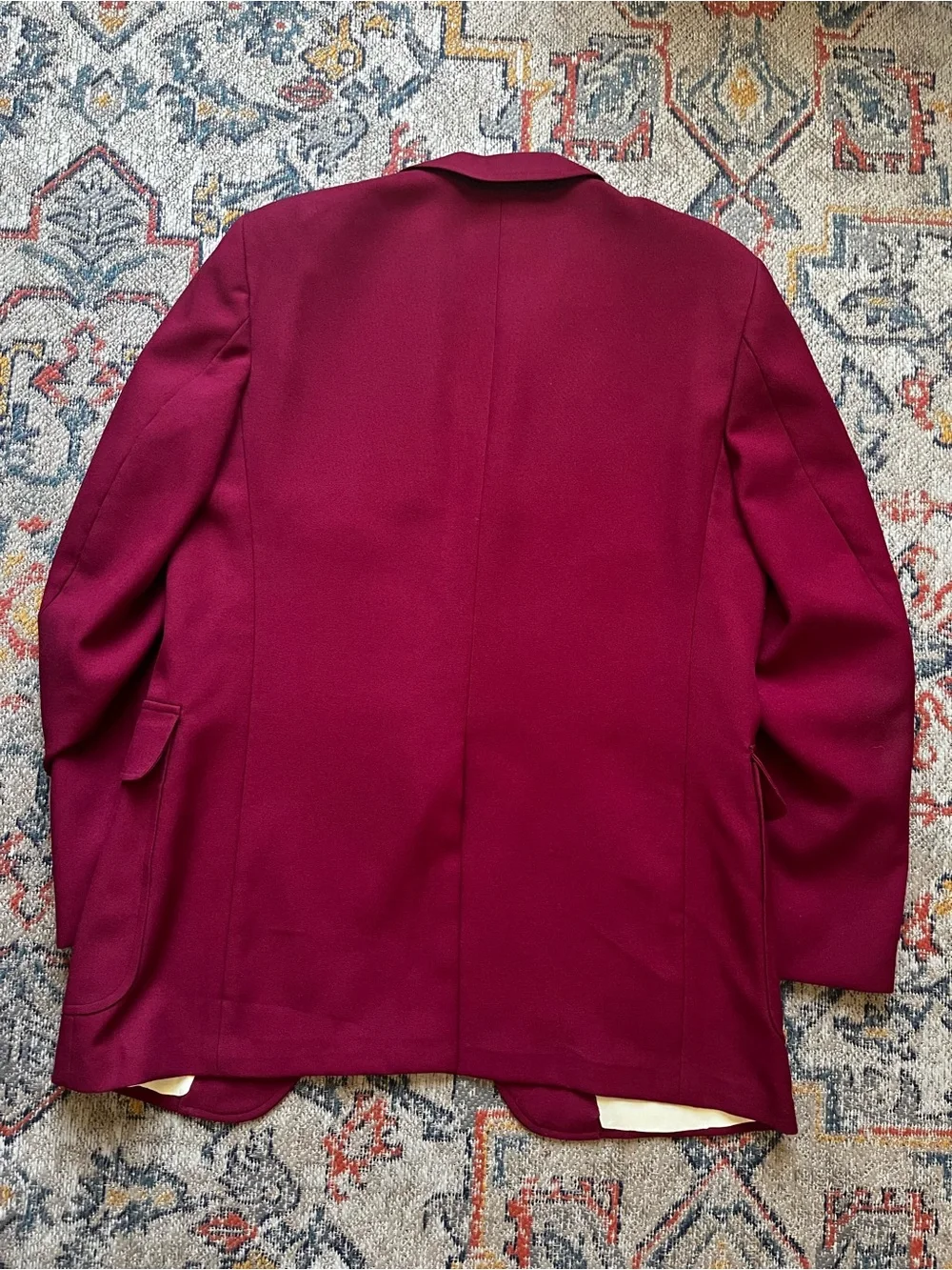 Kuppenheimer Men's Burgundy Sport Coat with Gold Buttons Size Photos*